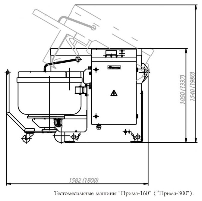 Тестомесильная машина схема