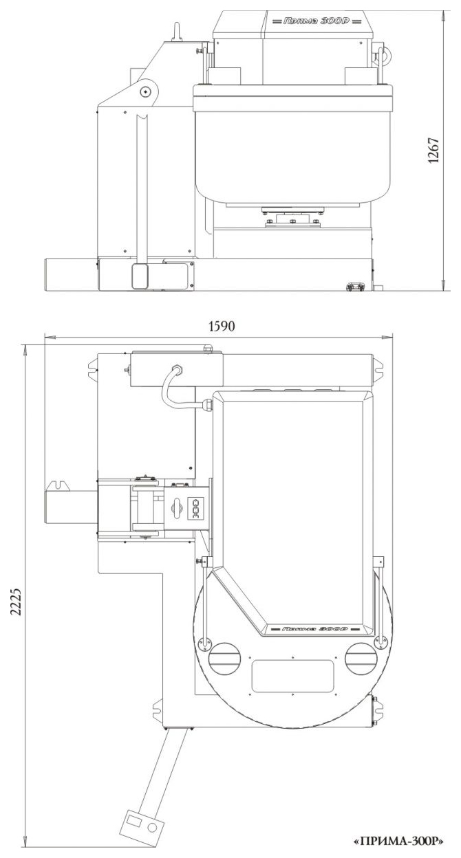 Прима 300 тестомесильная машина схема
