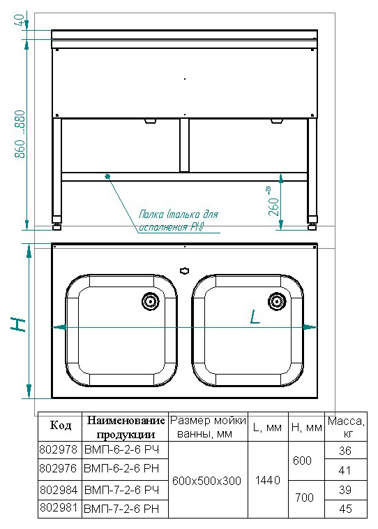 Размер моечной ванны. Ванна моечная Размеры. Ванна 2-х секц ВМП-6-2-5 РН 500х500х300. Ванна моечная чертеж. Ванна ВМП 7-1н.